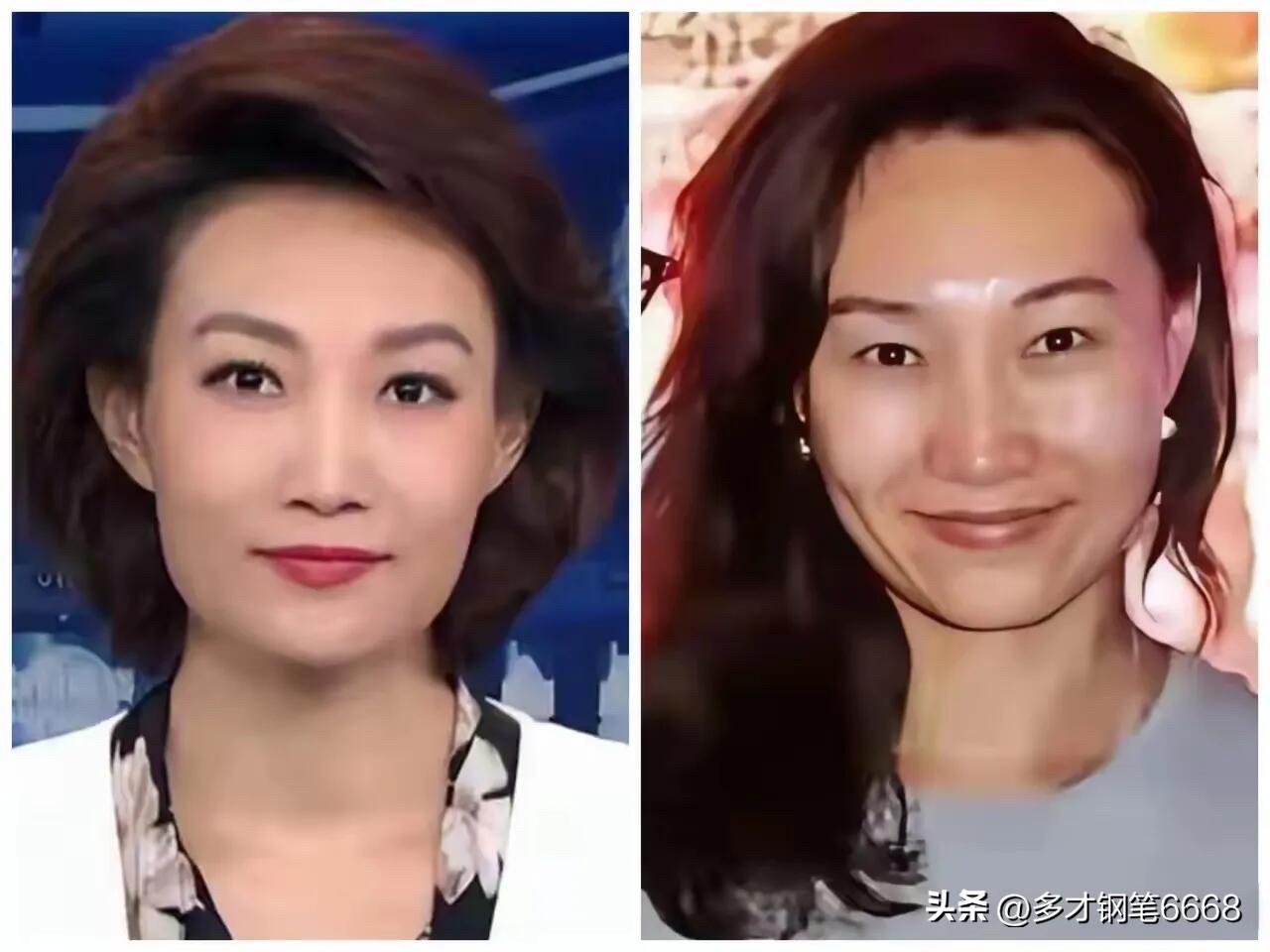 主持人李思思的素颜，李梓萌的素颜和妆后对比，李思思不管从哪个角度看，还是状态那么