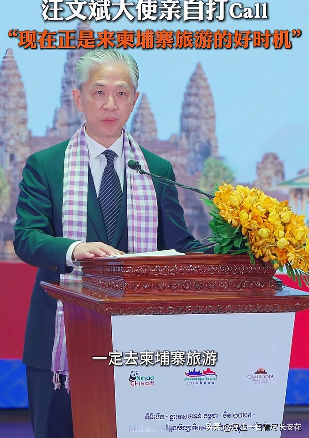 汪大使太难了，前脚希望大家来柬埔寨旅游，后脚就陷入舆论压力，因为近几年在柬埔寨失