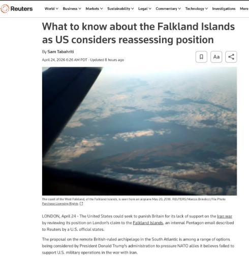 五角大楼一封内部邮件，把美国盟友外交的真面目撕开了。
 
4月24日，路透社曝光