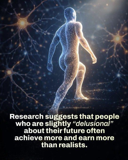 心理学研究表明，持有略微乐观——甚至有些不切实际——对未来的信念的人，可以胜过严