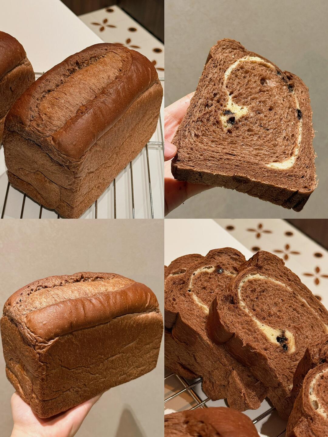 台风天宅家烘焙🍫🍌巧克力香蕉奶酥吐司