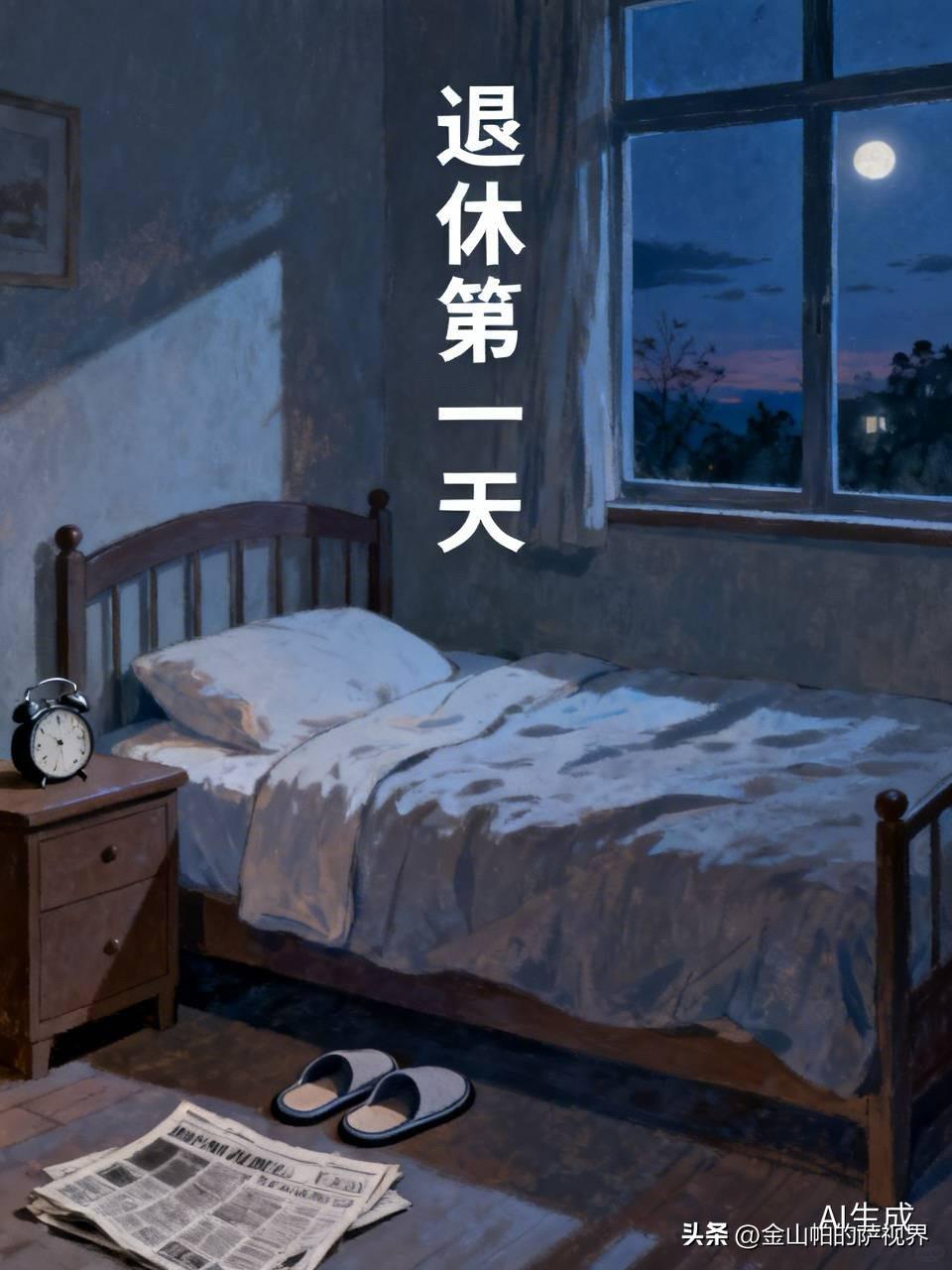 我的同学老周说，退休第一天，五点半准时醒了。手摸向床头柜——空的，闹钟昨晚关了。