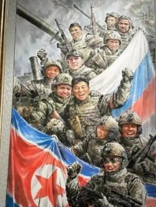 朝鲜曾经没想到，派遣了 1 万多人去俄罗斯打仗，结果，现在在平壤的街头巷尾，印有