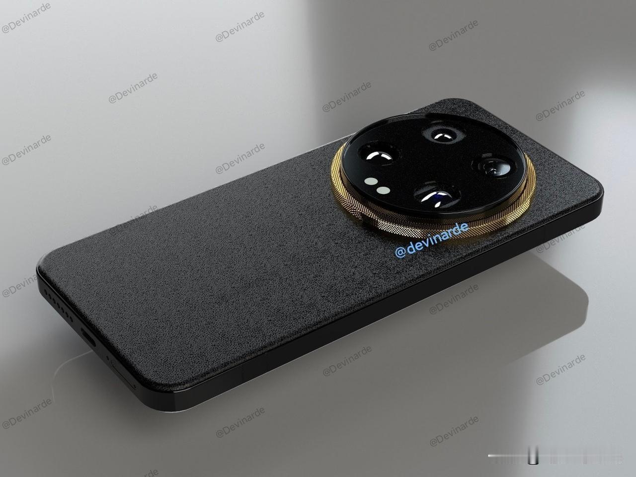 小米14 ultra的最新渲染图，颜值有点顶哇~
虽然说镜头模组确实凸起的有点明