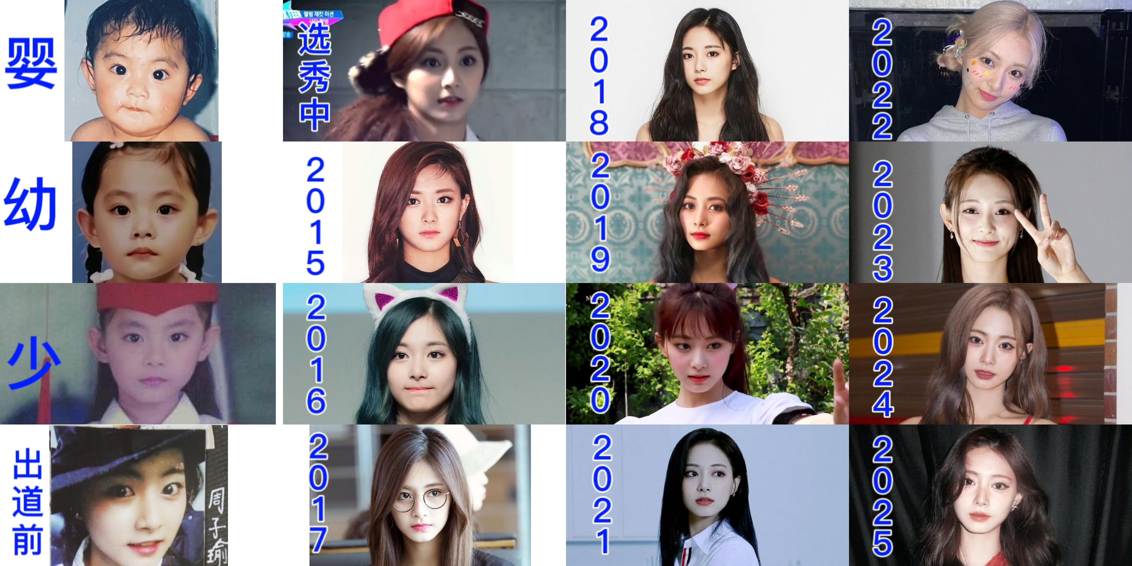 【周子瑜】真正意义上的从小美到大  出道十周年快乐[心] twice维密表演 ​