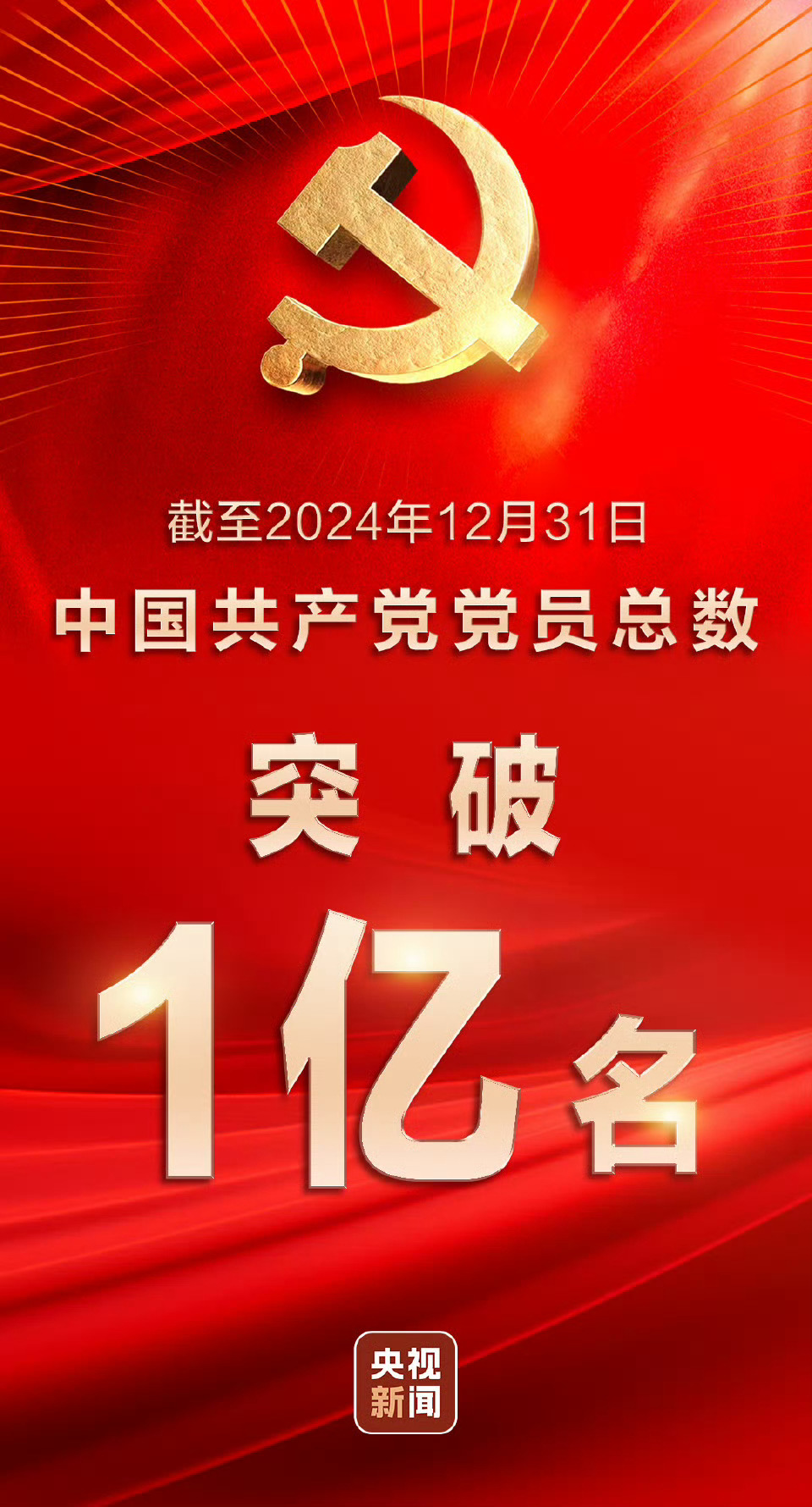 建党104周年中国共产党党员总数突破1亿名我是10027.1万分之一 ​​​