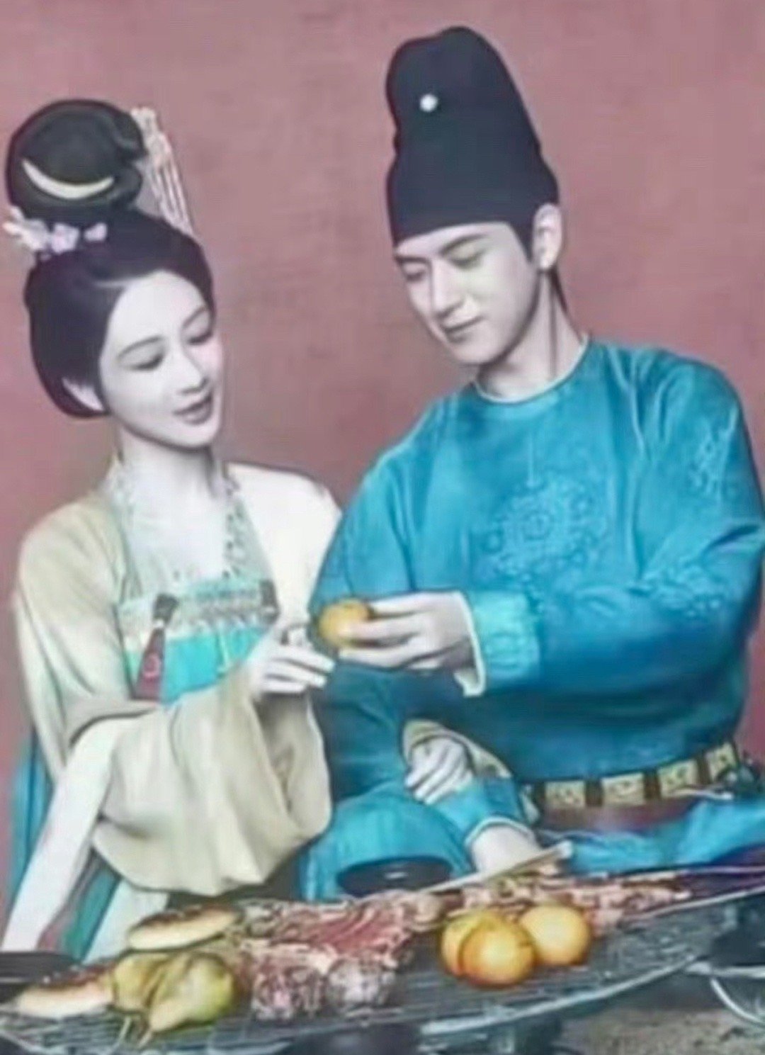 杨紫李现丨国色芳华杀青前合照又美又甩的一对儿！蛮有cp感的[舔屏][舔屏]能不能