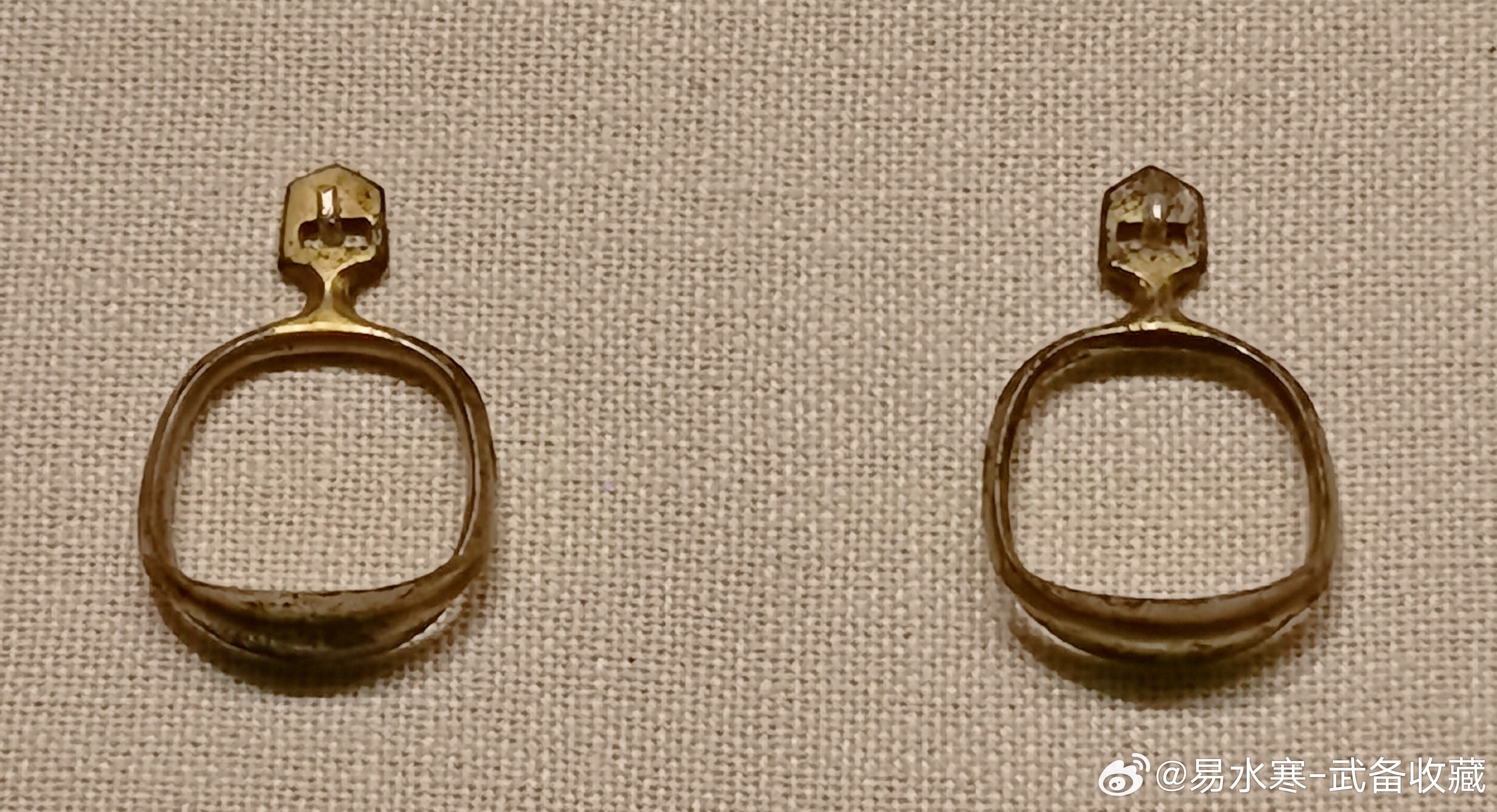 历史文物文物 唐.鎏金铜马镫 