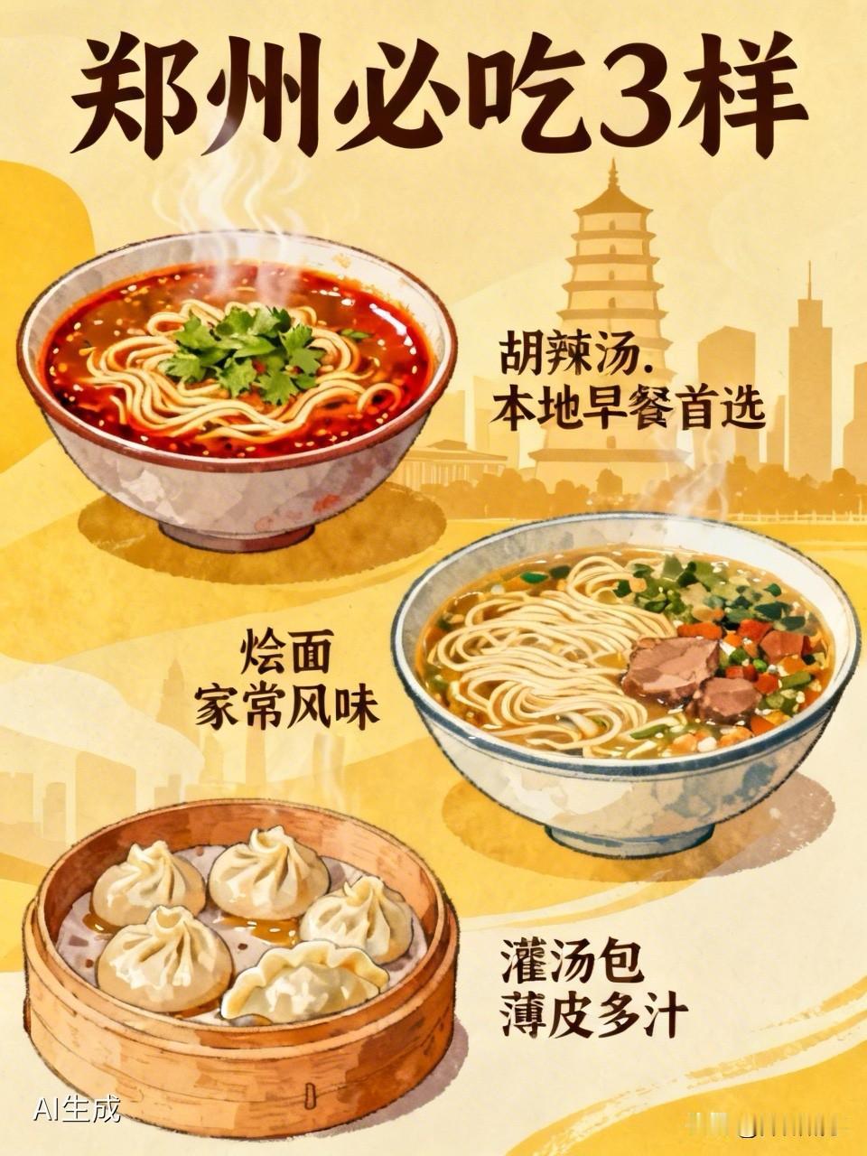 🍜 来郑州不吃这3样，等于白来！本地人私藏美食地图大公开...

今天跟一个外
