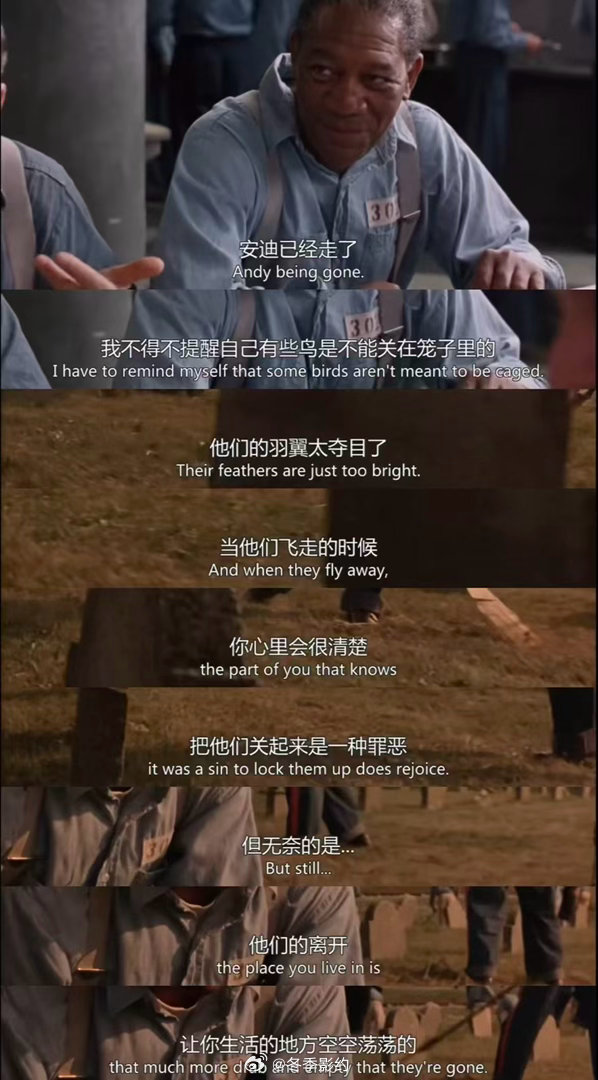 肖申克的救赎定档曾经畅想奥德赛式的人生旅途，如今沦为肖申克里的普通人，被工作困住