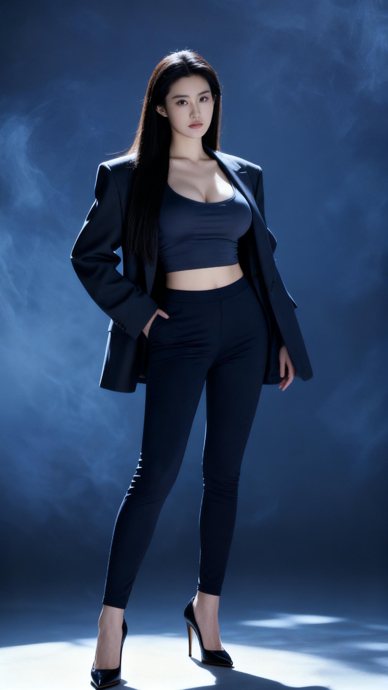 女人穿西装真是又美又飒！ 这套穿搭把“冷艳气场”和“精致性感”平衡得刚好~
 