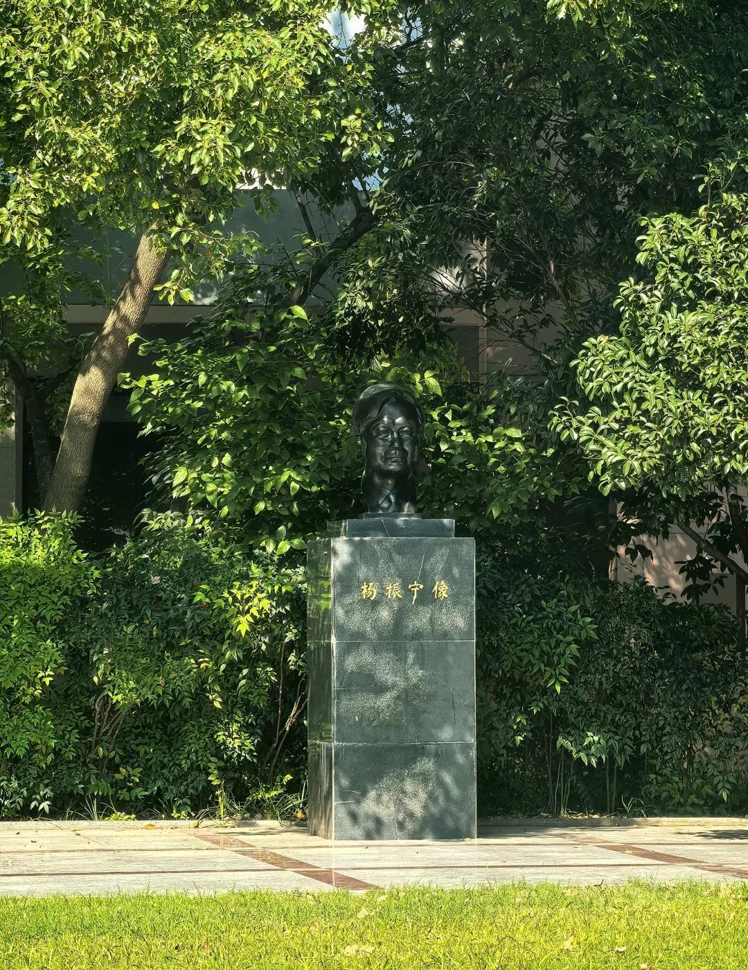 中科大东区的杨振宁石像
先生之于中国科学，不仅以卓越的学术贡献照耀后学，更以广博