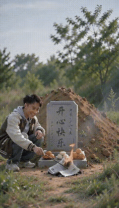 儿时，父亲领着我去爷爷奶奶的坟头烧纸时，看到父亲一脸虔诚的表情时，总是以“迷信”