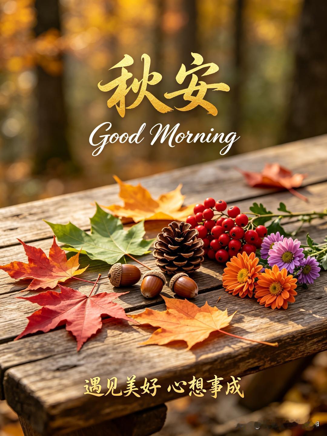 秋天早晨，美好一天的开始。