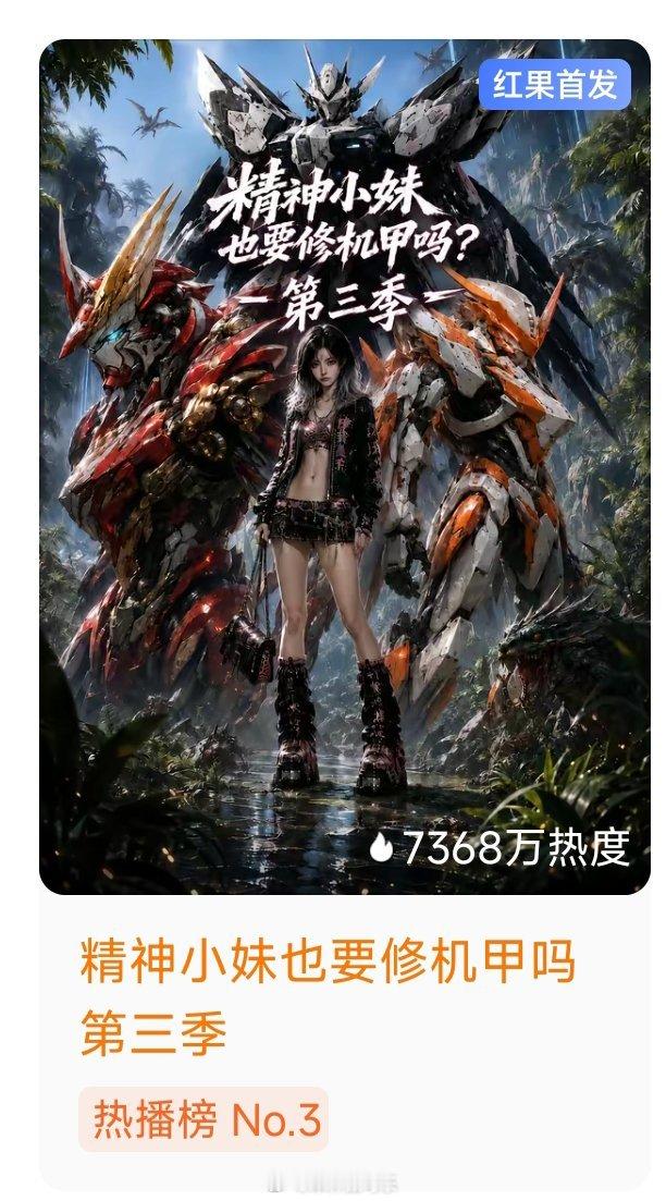 新剧上线首日热度《精神小妹也要修指甲吗第三季》7368昨日收藏73.4万对应热度