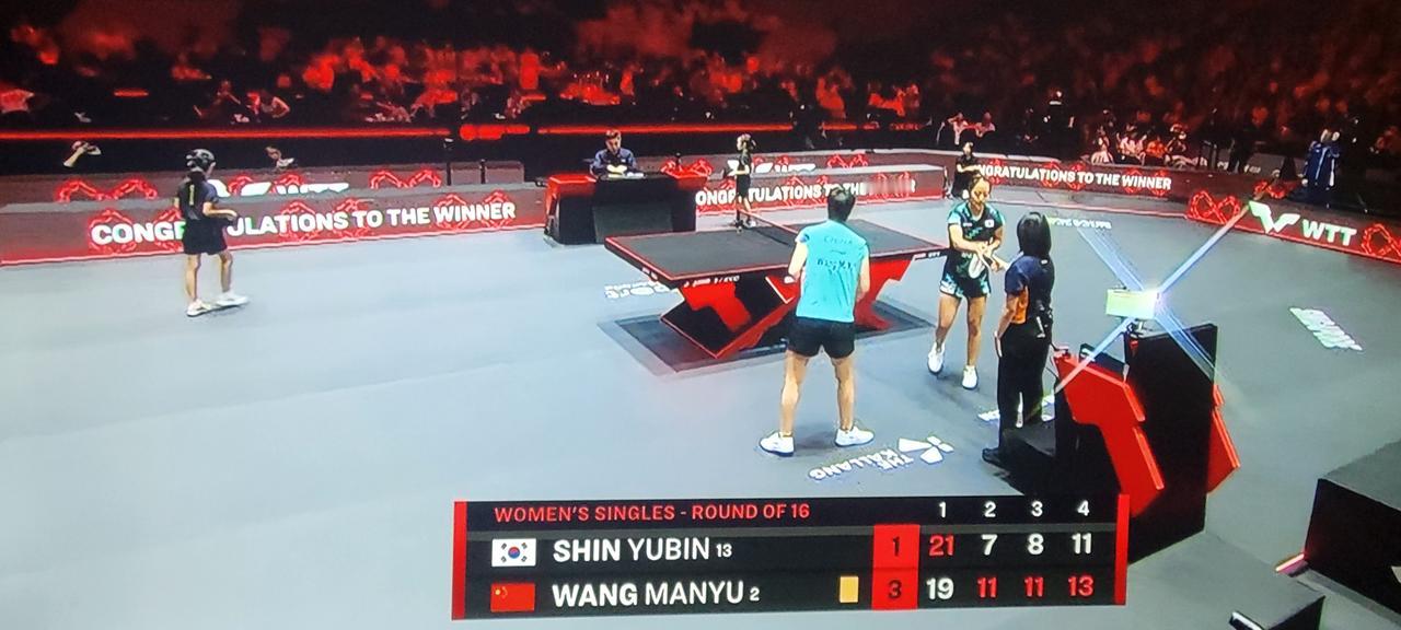 恭喜曼昱3:1战胜申裕斌，晋级八强！
想到曼昱会赢申裕斌，但是还是有几个没有想到