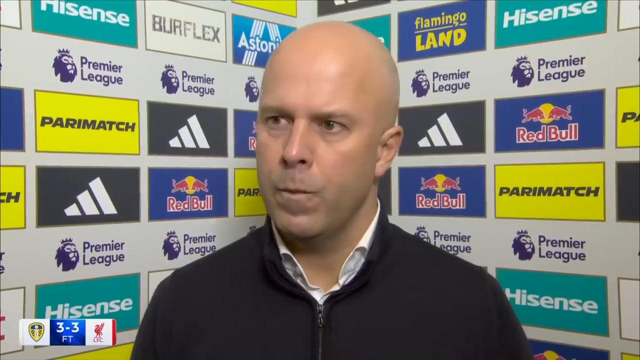 【为何不用萨拉赫】利兹联3-3利物浦的赛后，斯洛特对不使用萨拉赫进行了解释，他坚