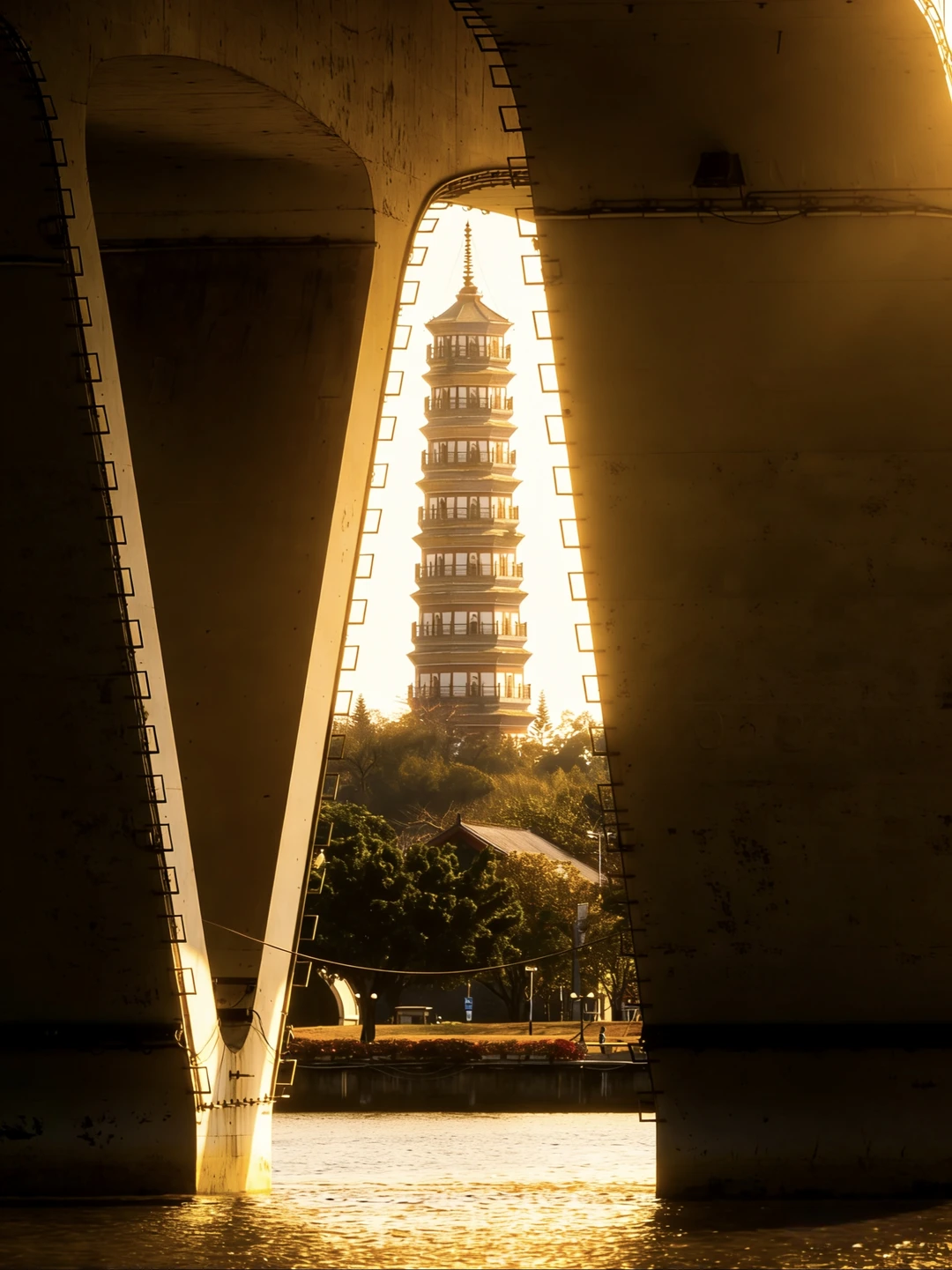 📸桥洞下看琶洲塔