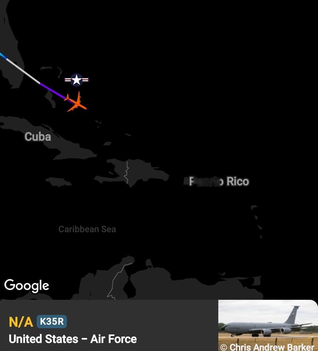 美国空军KC-135R“同温层加油机”飞往加勒比海！