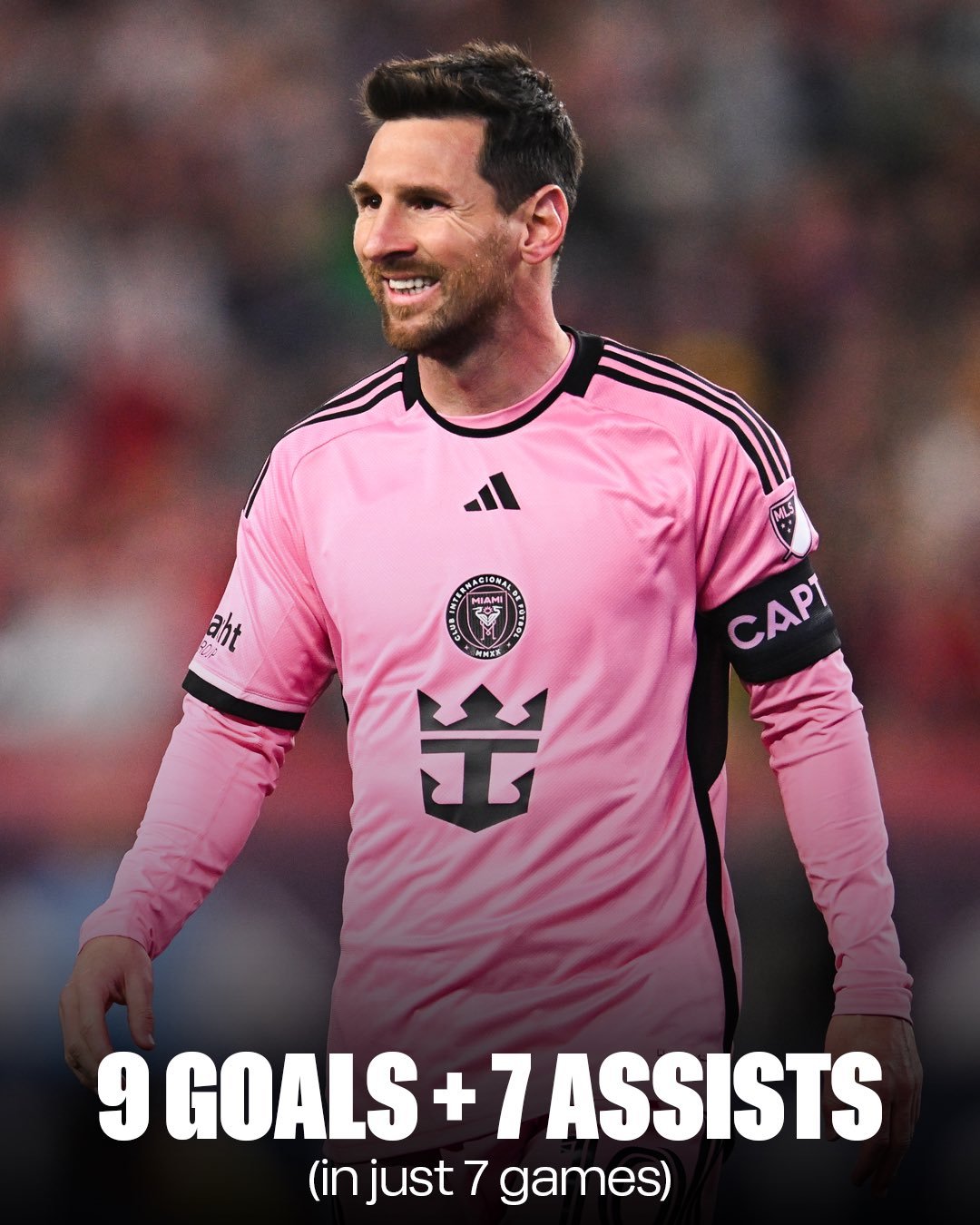 【👀👀👀】美职联官方发推盛赞梅西：他是🐐（goat）的原因。#梅西连场破