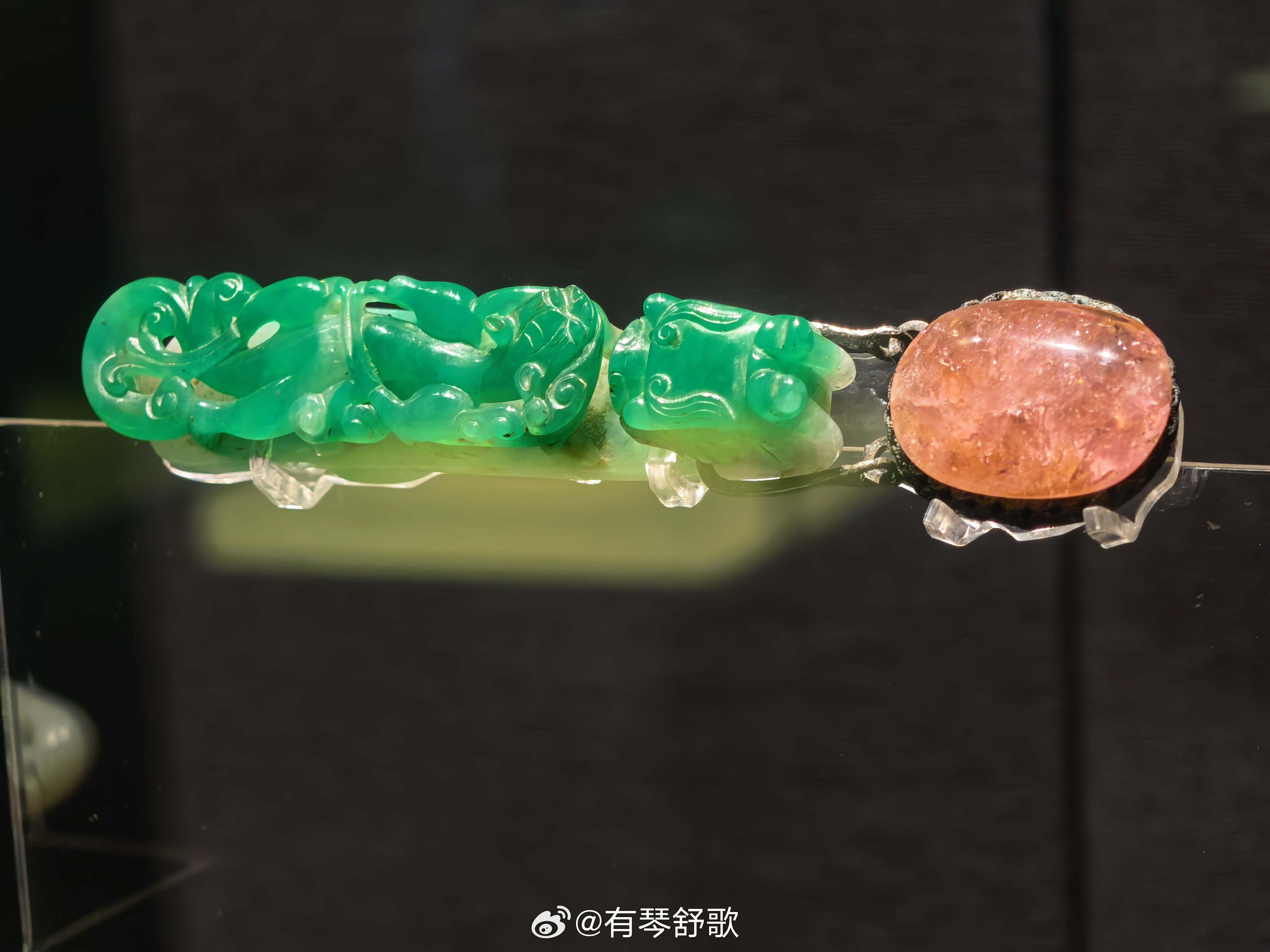 【荣禄之翡翠】根据《清稗类钞》记载，“荣文忠（荣禄）之宝物，拳乱亦多散失，其后广