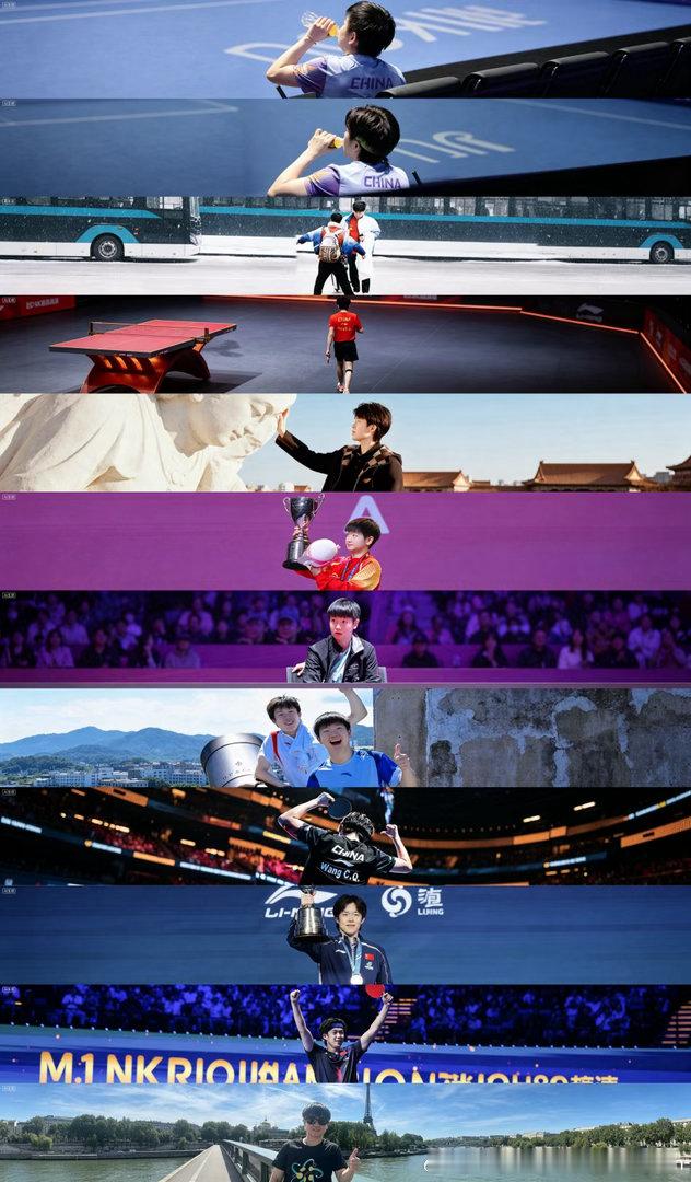 球拍  赛场  汗水  奖牌  皆是我们的调色盘🎨。王楚钦孙颖莎