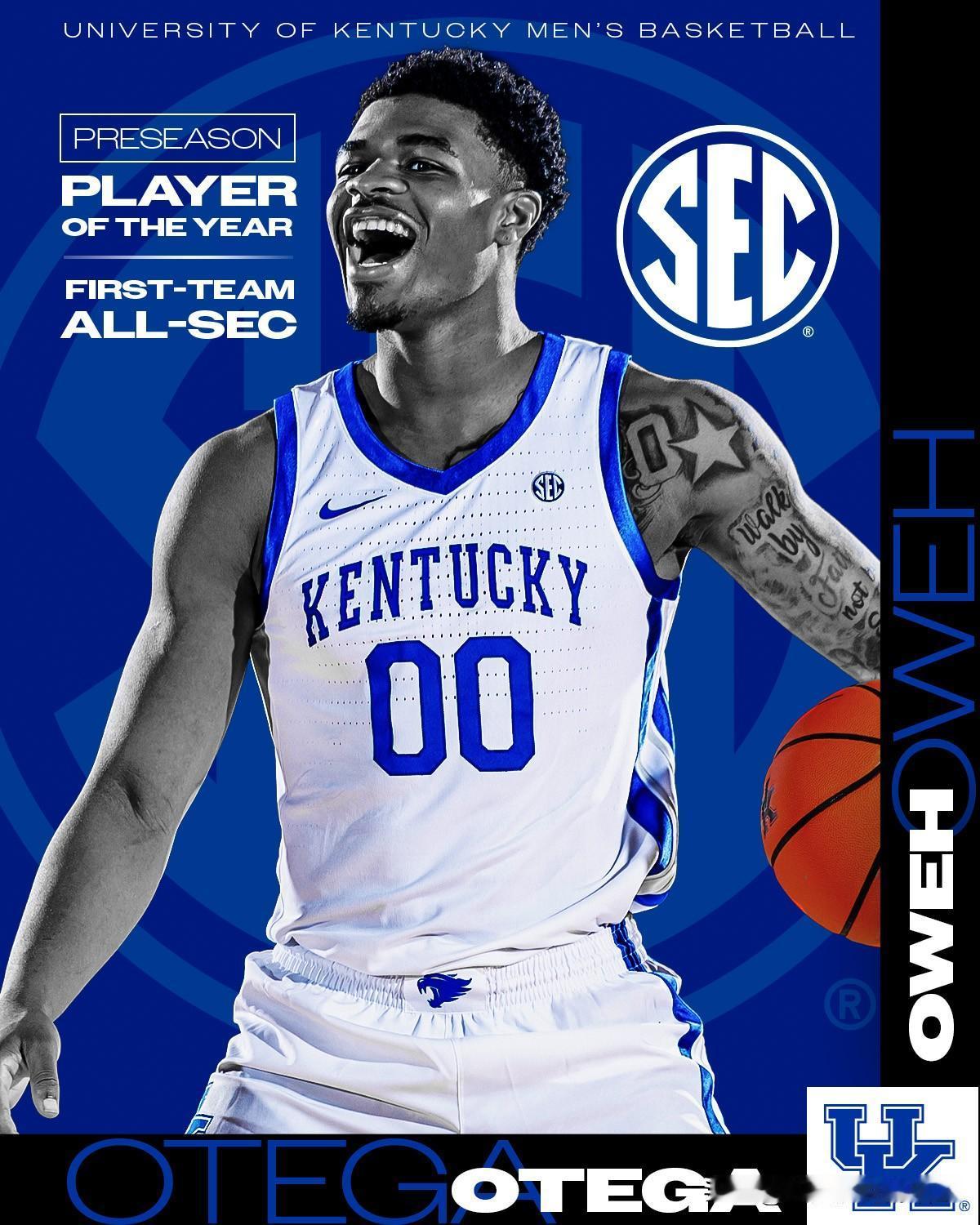 佛罗里达大学被预测是SEC联盟冠军，肯塔基与田纳西紧随其后，后卫Otega Ow