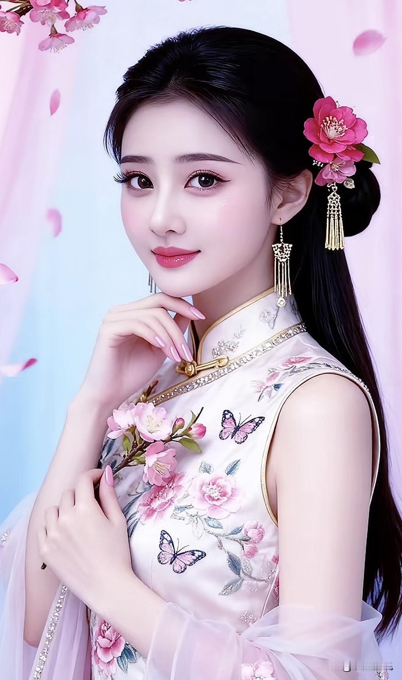 古典美人，花间仙子，优雅气质，惊艳时光。绝世气质美人 古典温婉美女 古典汉服美人
