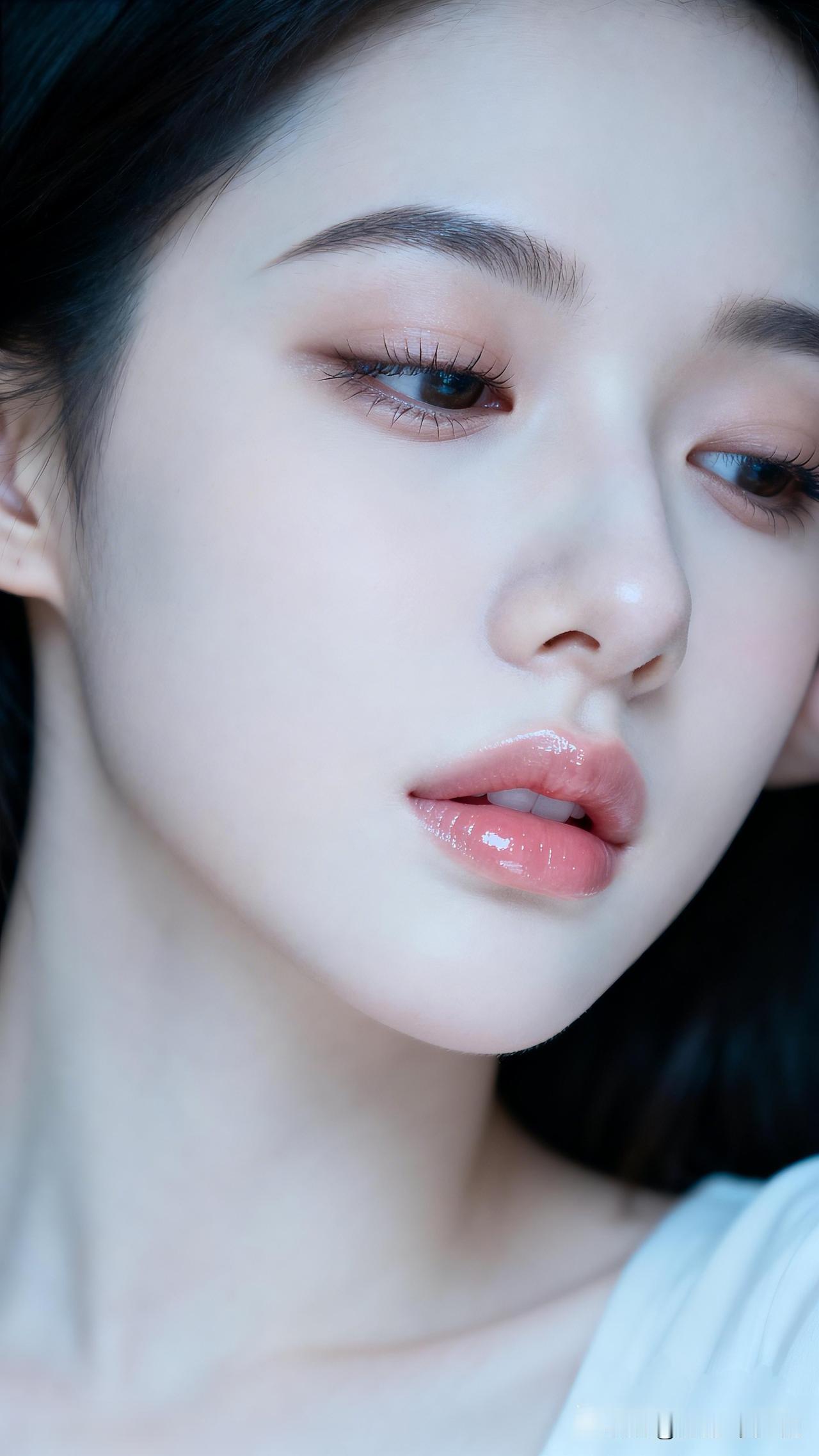 红唇轻启，似有千言。你心中的美女啥模样 温柔眼妆，清新自然，完美肌肤，女神范儿