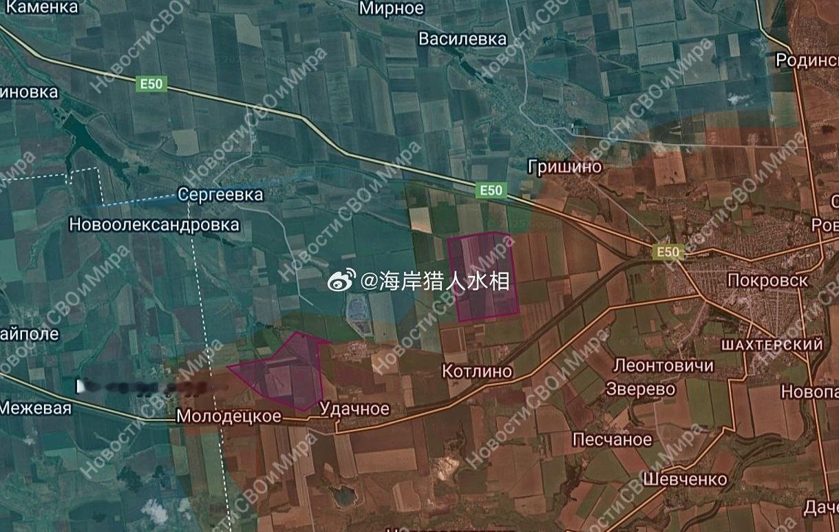 红军村方向

俄军向科特利诺以北推进。同时，在乌达克诺地区也取得了进展。新控制1