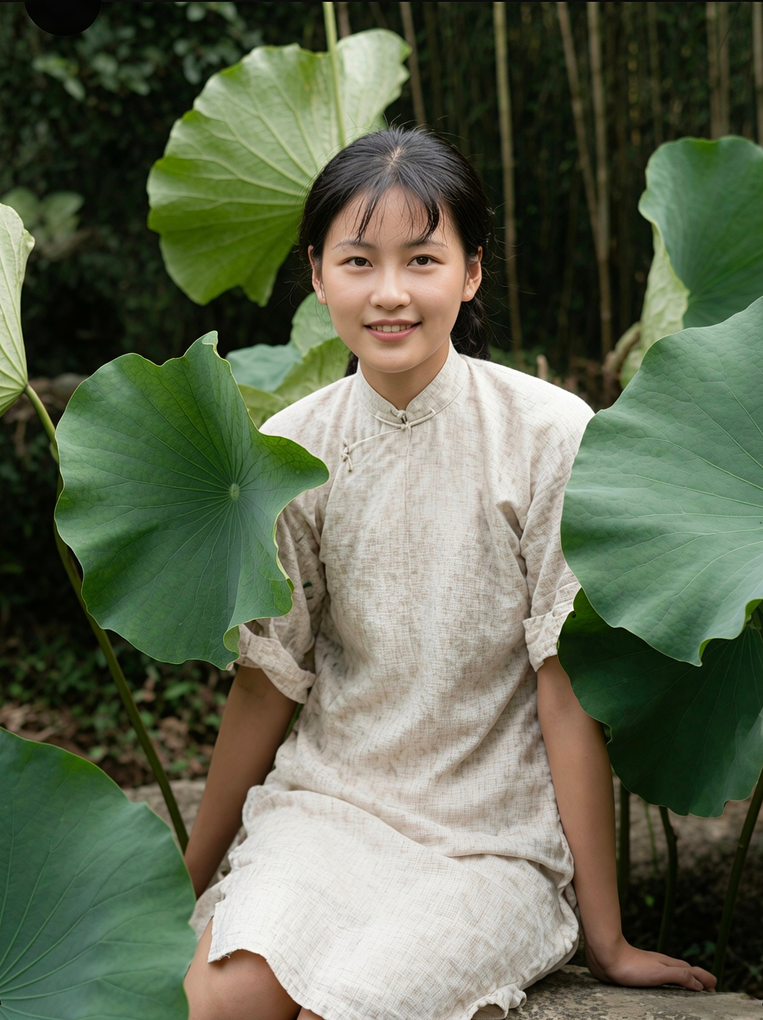 林徽因年轻时的照片（修复上色），这颜值在那个年代，绝对算是惊艳岁月的级别了！ 