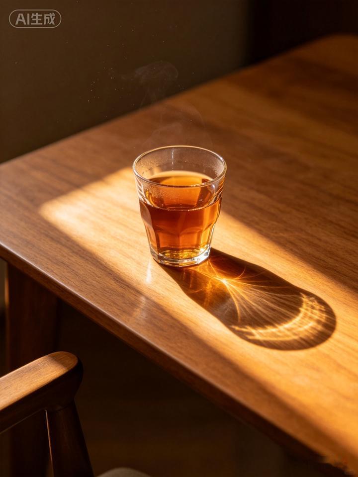 我家的茶，总少半勺

一张木桌，我擦了十年。

擦的不是灰，是当年“啪”一声，学