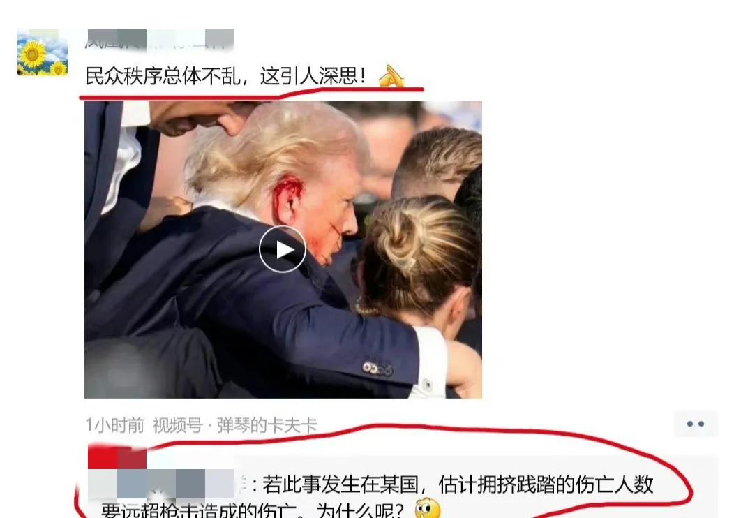 我们有的时候不得不佩服美国远程养殖业的发达，你们看连美国发生枪击案都能来舔，顺带