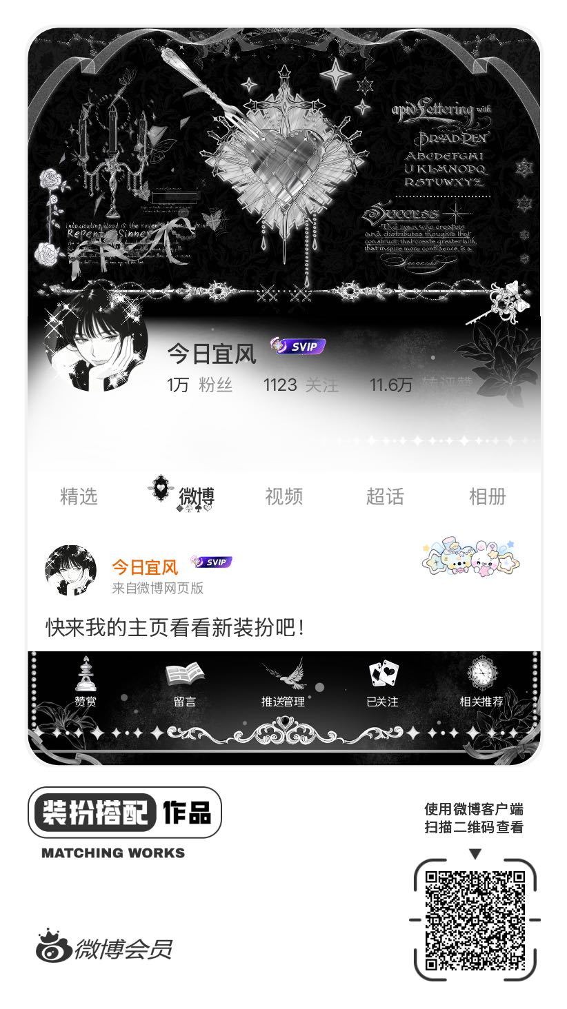 我刚刚完成了一套全新微博装扮搭配！超有个性！快来围观，一起分享装扮灵感吧~网页链