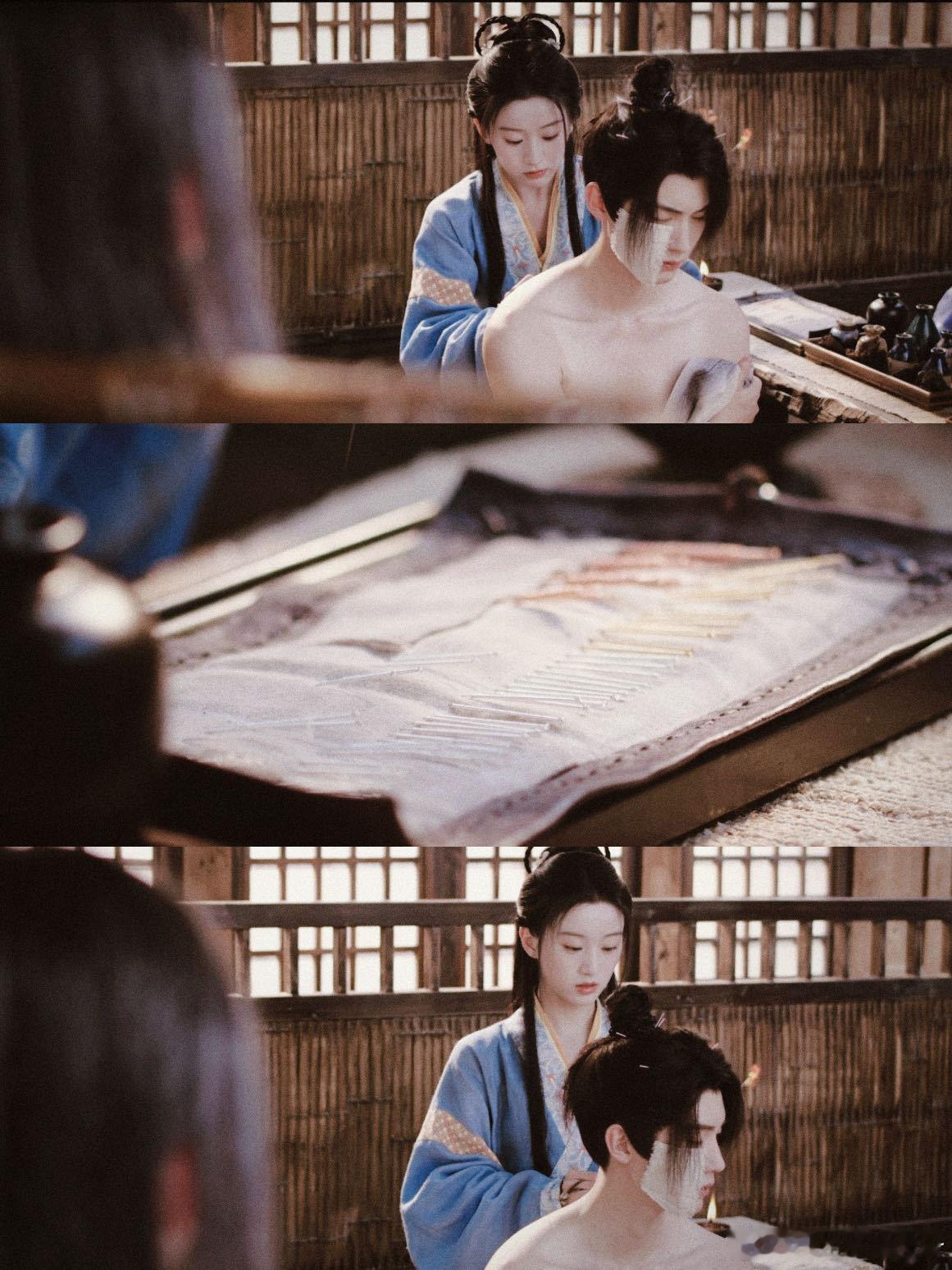 周翊然身材 江湖夜雨十年灯里周翊然身材太曼妙！开篇温泉湿身戏直接封神，肌肉线条流