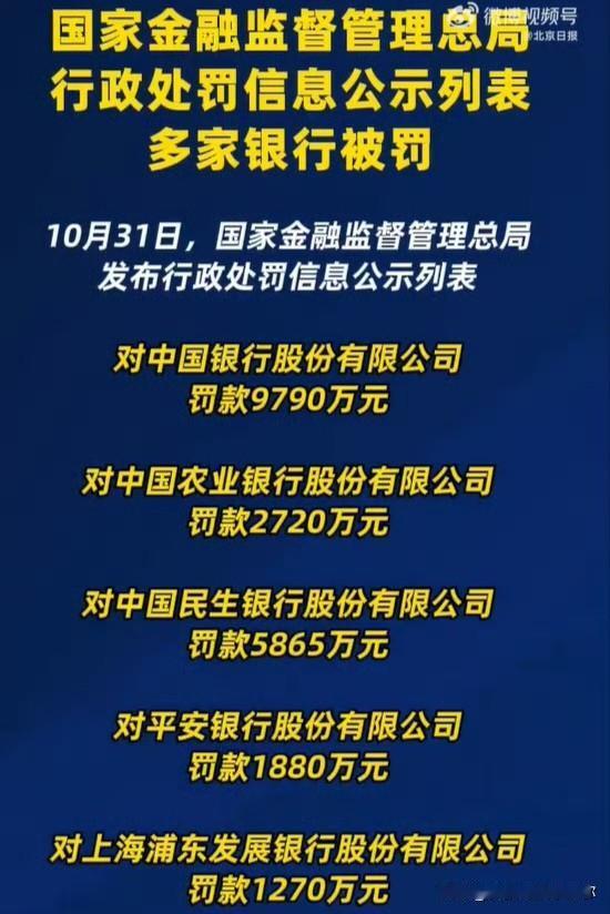 中行这次挨了重罚，9790万。

国家金融监督管理总局10月31日挂了罚单，点出