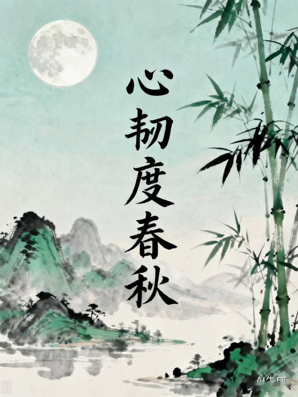 上联是：天宽装日月，诚邀下联我心中的下联是“心韧度春秋”，“心”对应“天”，从外
