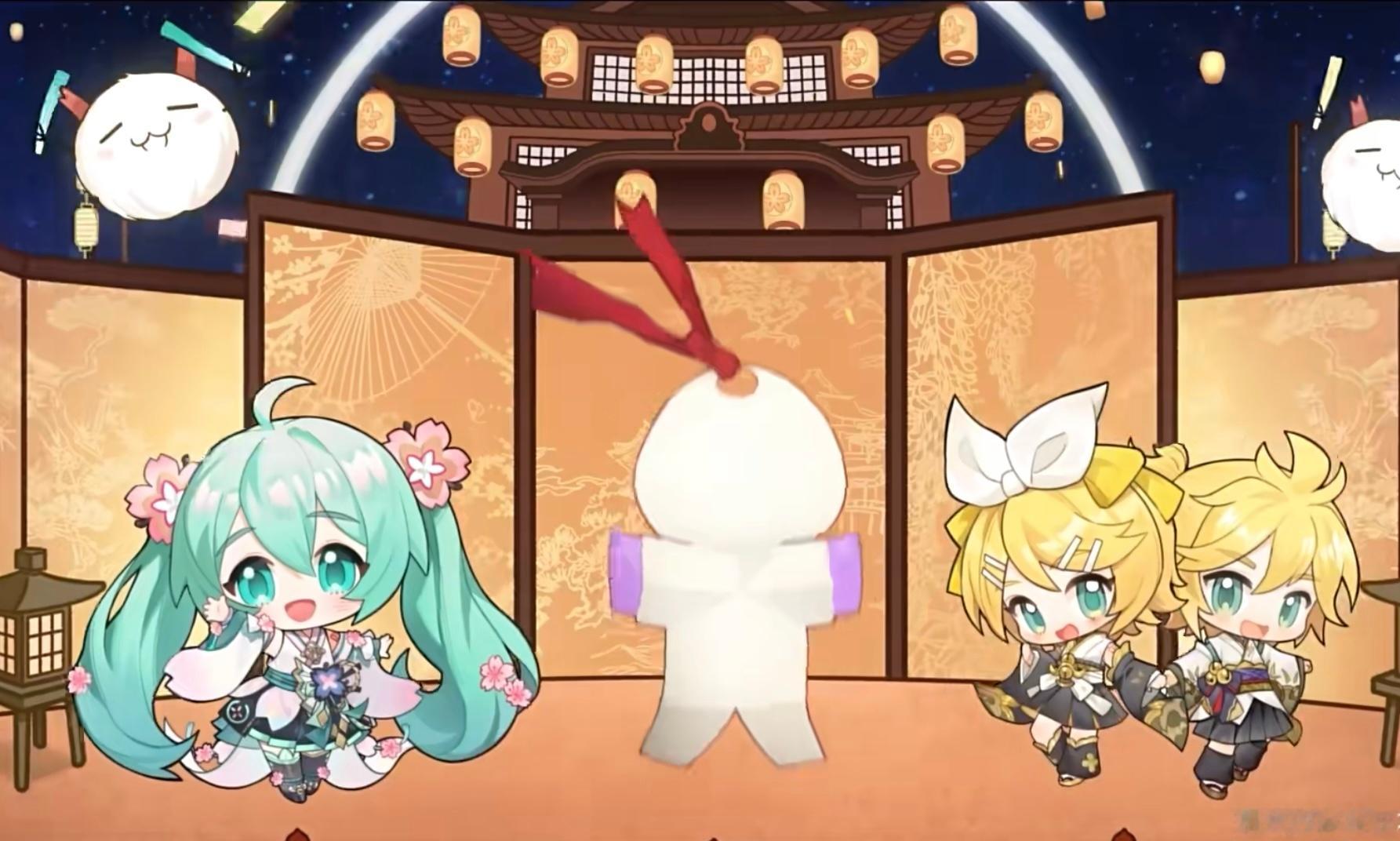 #初音未来39感谢日#为感谢所有痒痒鼠的支持，初音未来、镜音铃、镜音连这三位新朋