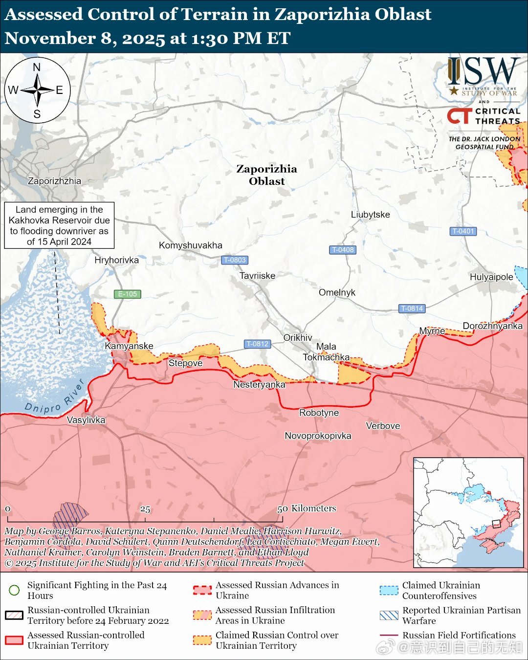 南方轴心俄军目标：守住前线阵地，确保后方免受乌克兰军队袭击，并推进至扎波罗热市的