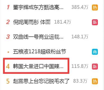 韩国大量进口中国辣椒酱：受老龄化影响辣椒种植面积缩减
快科技12月18日消息，据