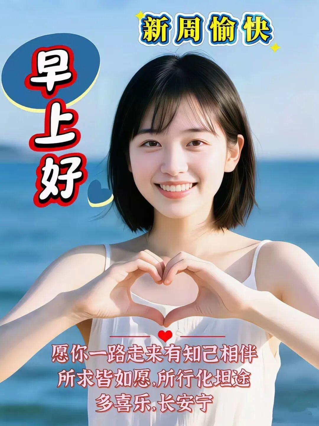 早安美女祝福美图