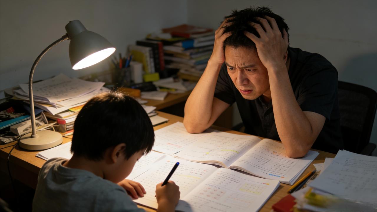 大人易因焦虑放大问题、急于纠错，孩子感受到压力更易抵触，双方站在各自视角难共情。