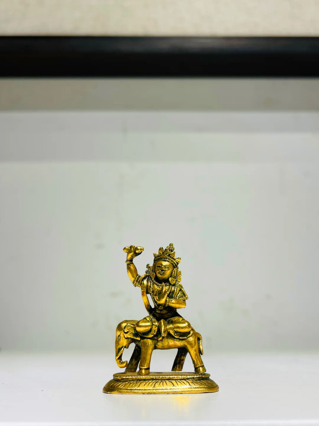 清代乾隆鎏金一寸普贤菩萨