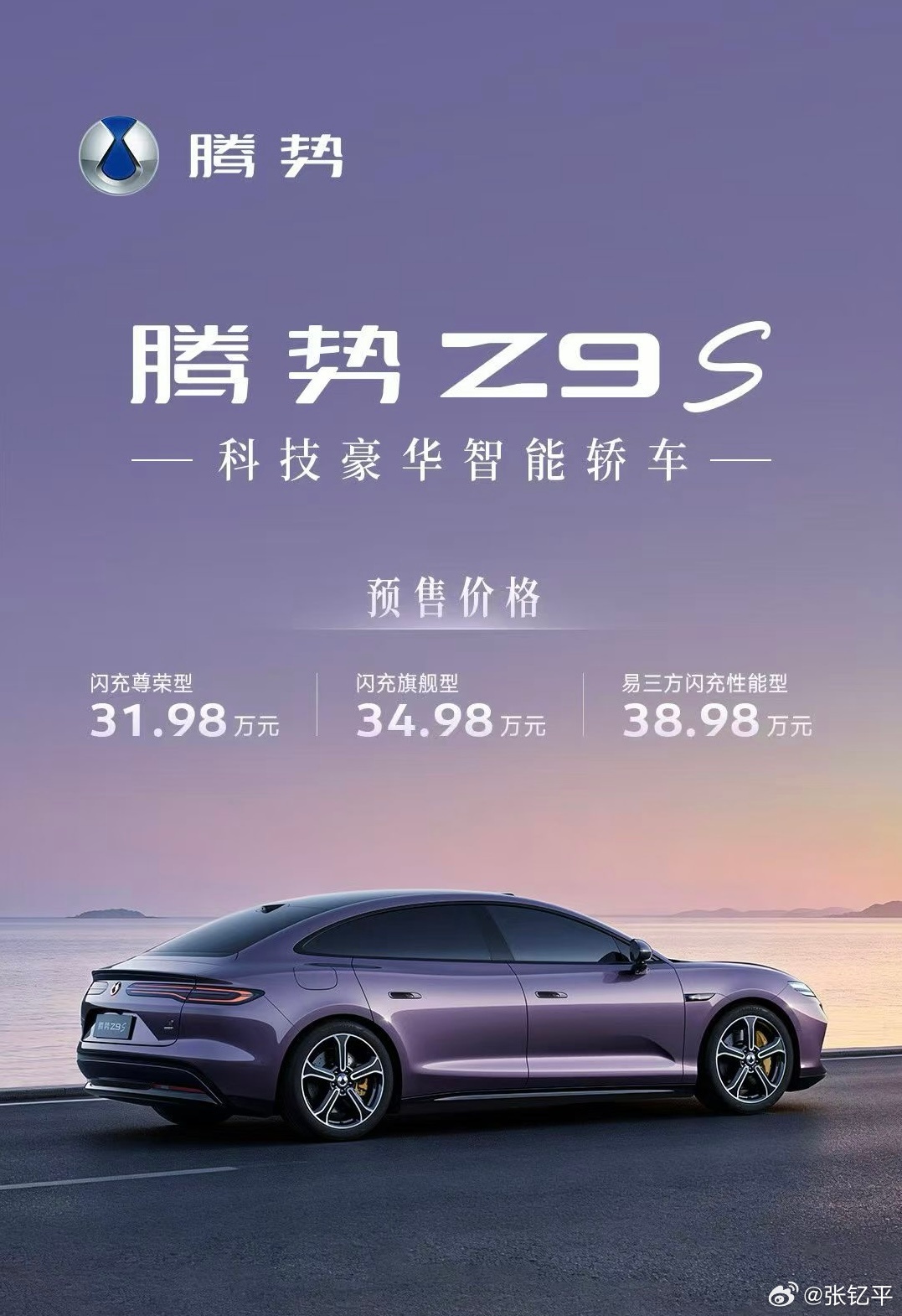 腾势Z9S预售价31.98~38.98万，纯电续航1100公里。大家觉得怎么样？