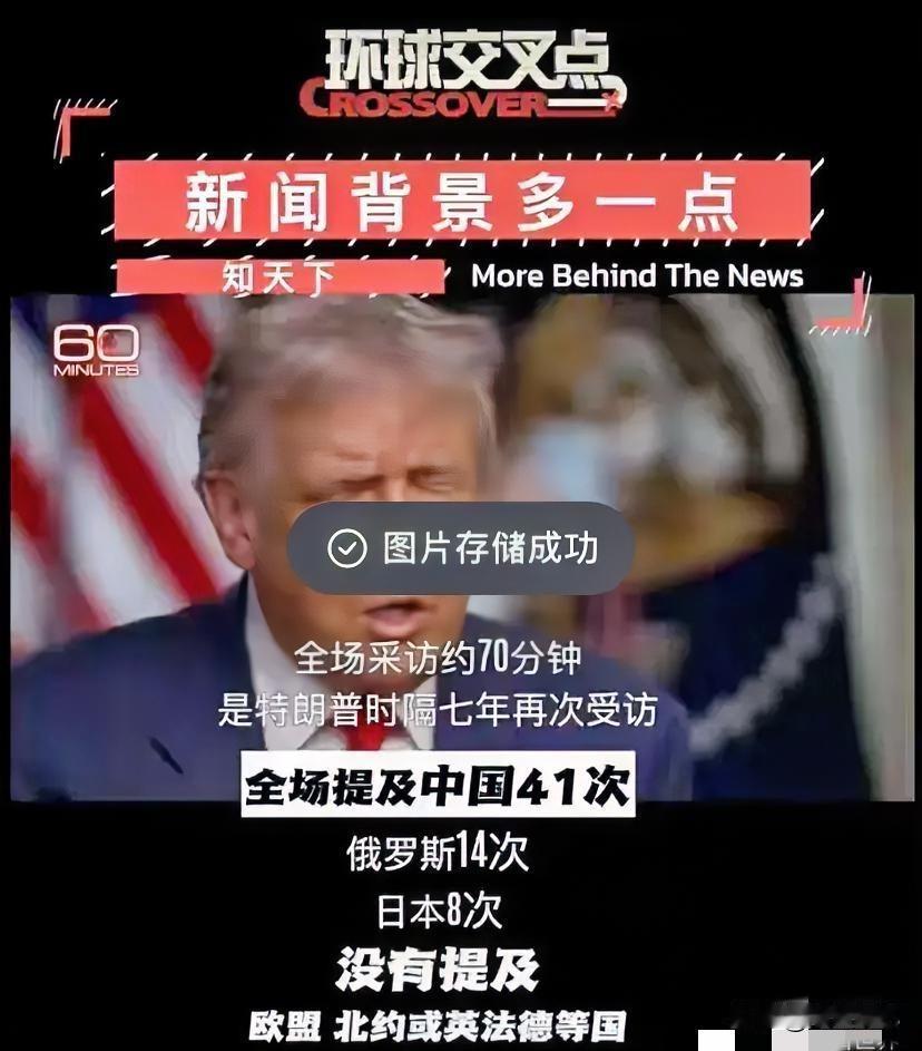 怪不得特朗普最近火力全开猛提中国，一小时的采访硬是说了七十分钟，提了四十多次中国