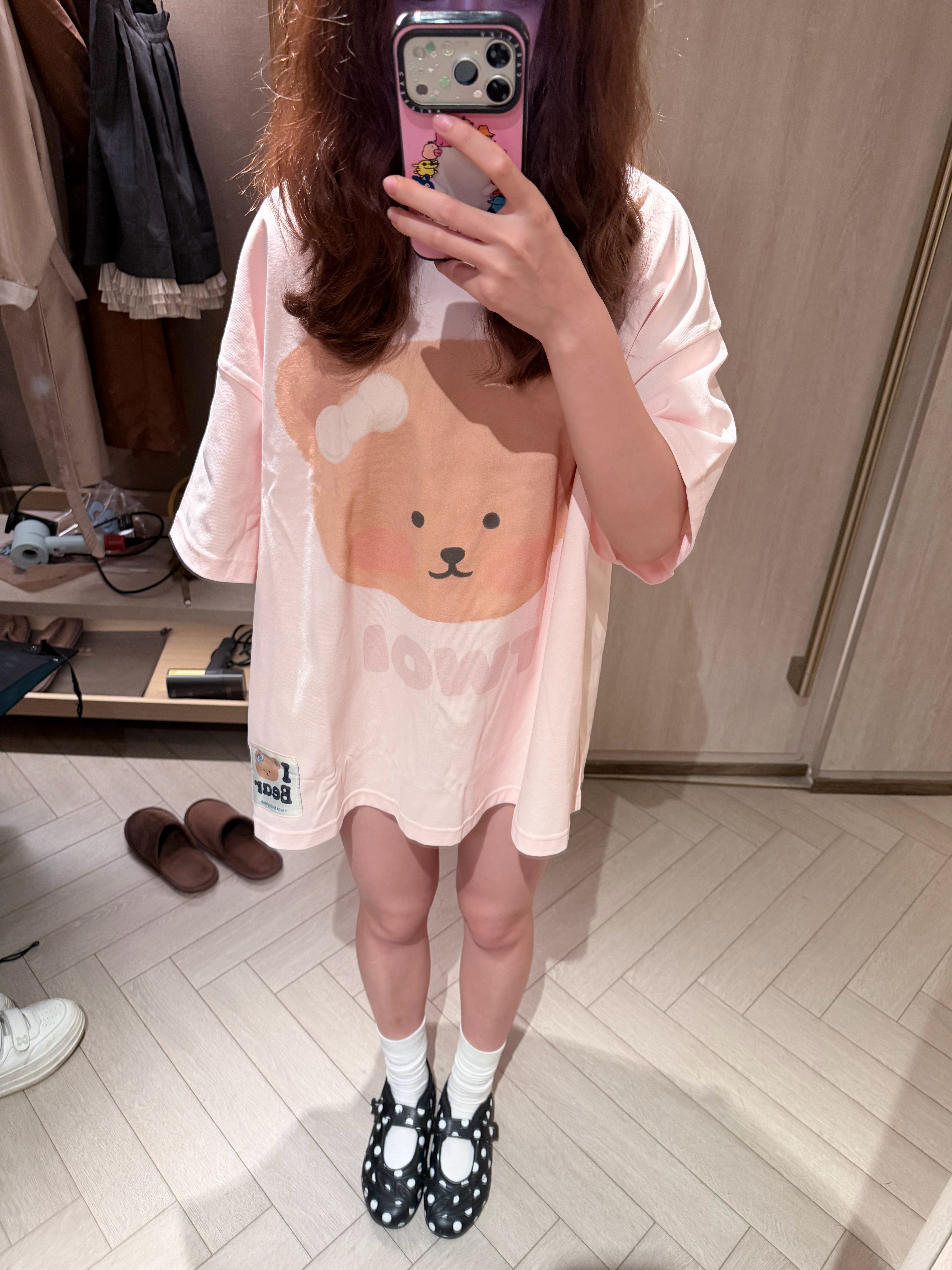 救命这太萌🆘我买的粉色m的Twoi大头熊！ 