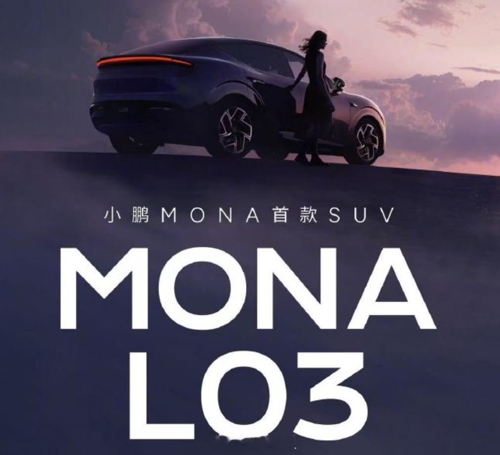 小鹏MONA首款SUV命名L03  小鹏今年在SUV里面，也是往上和往下同时走（
