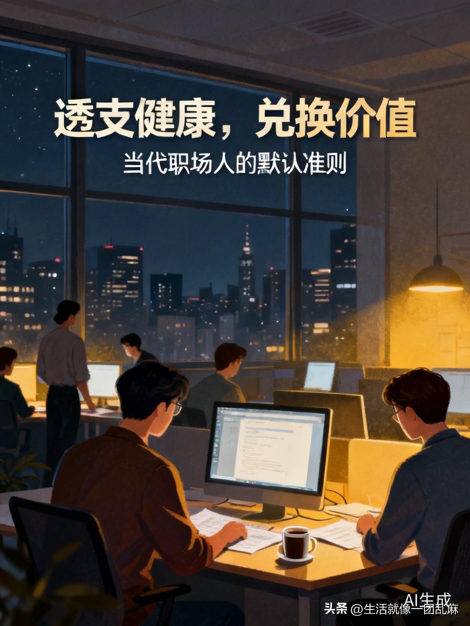 透支身体健康，去换取眼前的价值，究竟值不值呢？
我见过太多这样的情景，凌晨三点，