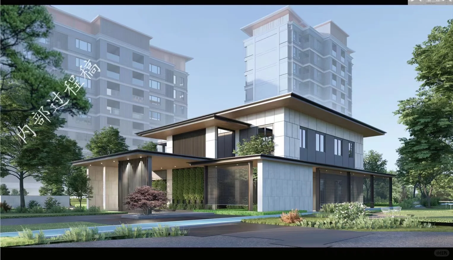 这建筑是小区一部分，肯定猜不出是做什么的