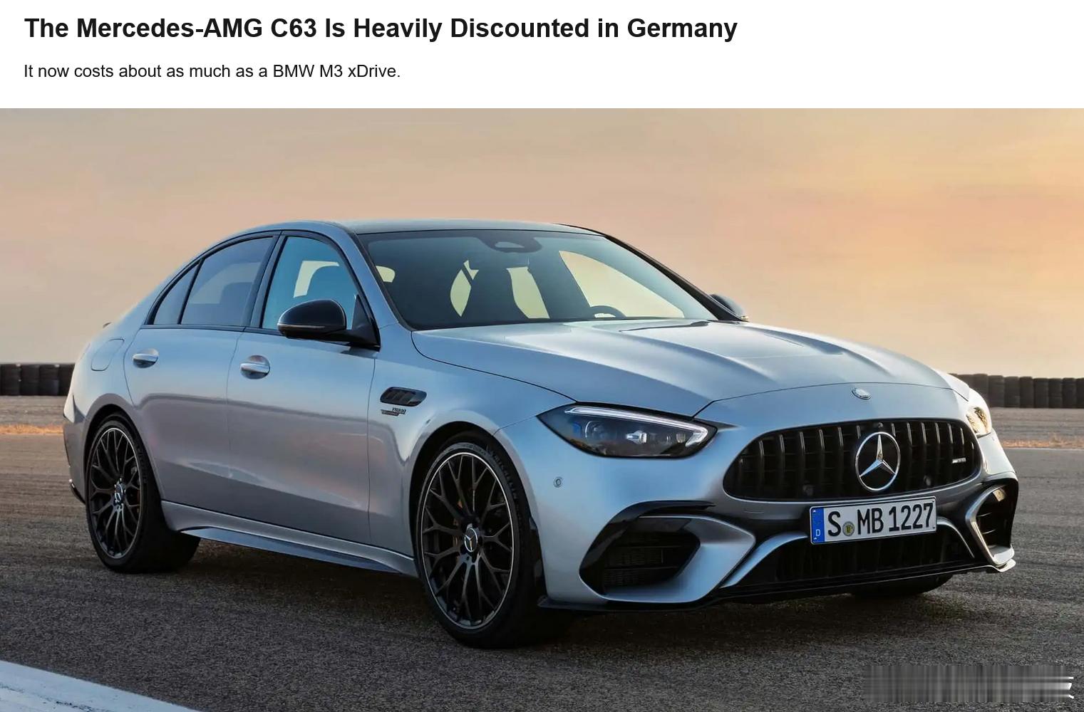AMG C63 在德国打折卖，指导价为115174欧元打折后为105,960欧元